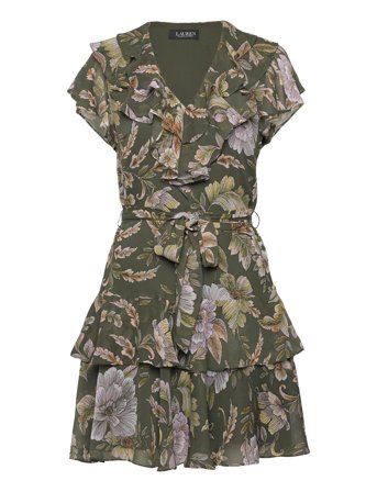 Lauren Ralph Lauren | Floral Belted Crinkle Georgette Dress | 44