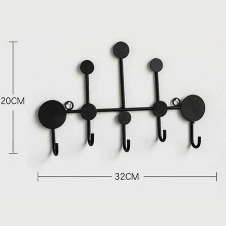 Kreativ väggmonterad metallklädhängare Black