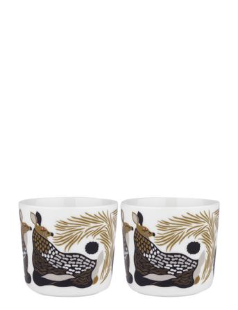 Peura Cup 2Dl Without Handle 2 Pcs Home Tableware Cups & Mugs Coffee Cups White Marimekko Home