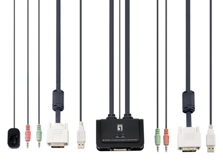LEVELONE 2PORT USB DVI KVM SWITCH W/ AUDIO