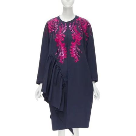 Dries van Noten Pre-owned, Pre-owned Cotton outerwear Blauw, Dames, Maat:S,Katoen