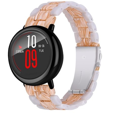 22 mm Amazfit GTR 47 mm / Smartwatch 2 klockarmband i harts med färgskarv - Pärlvit / Silke Vit
