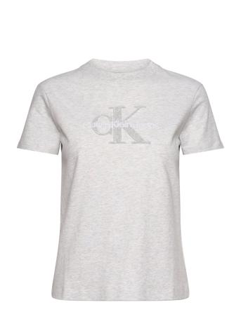 Chenille Monologo Regular Tee Grey Calvin Klein Jeans