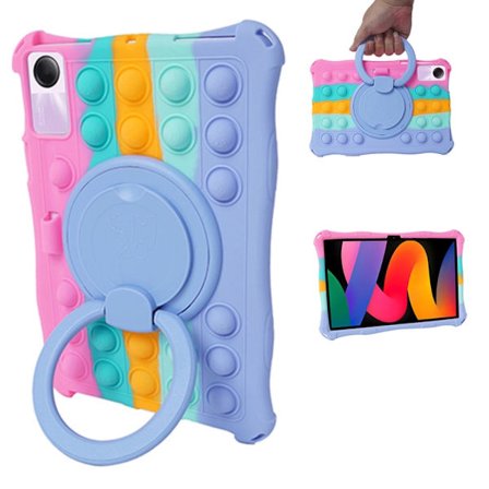 SKALO Xiaomi Redmi Pad SE Stødresistent Armor Popit silikone Cover - Rainbow