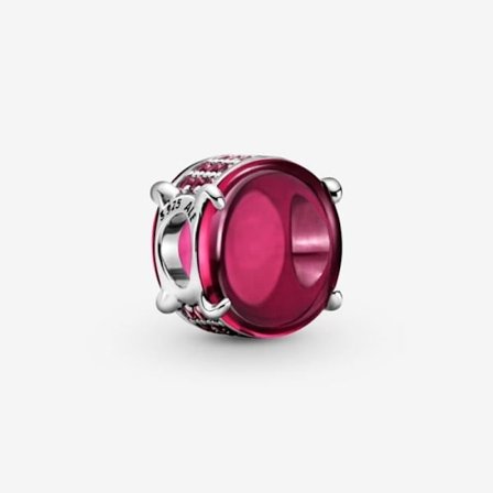 Berlock - PANDORA - Oval Cabochon - Fuchsia Rosa - Dam - 799309C01