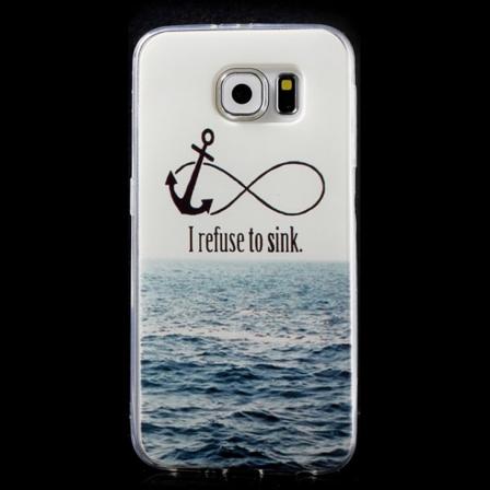 Samsung Galaxy S6 TPU kotelo Ankkuri ja lainaus Purple