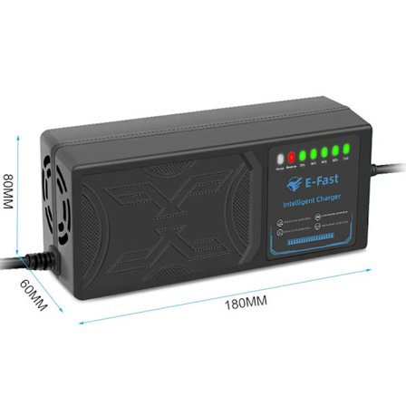 60V 20AH Laddare för elfordon 7 Ljusdisplay Strömdisplay Strömläckageskydd/Full Pul