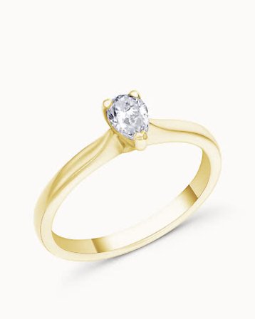 Diamantring Pauline 18K Gult Gull - Forlovelsesringer & Gifteringer hos Vanbruun