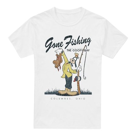 Mickey Mouse & Friends Herr Goofy Gone Fishing T-shirt S Vit