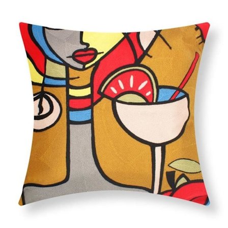 Tyynynpäälliset - AVIZAR - 2 kappaletta - 45x45 cm - Moniväriset - Brodeerattu Art Nyssia