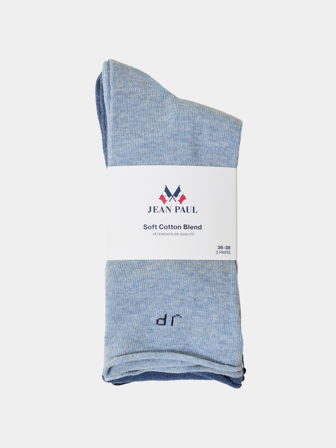 Jean Paul - 3 pk sokker - Dame - Blå - Undertøy - 36-38