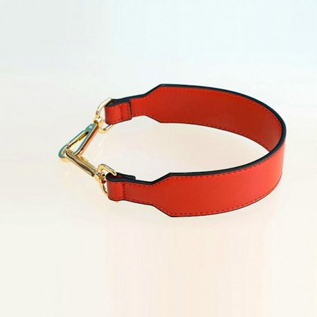 Læder håndtaske strop Firkantet clutch taske håndtag ORANGE