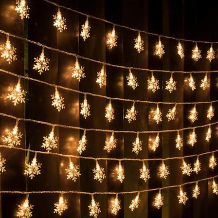 100 LED 49 FT Julelys Snefnug Lyskæde Stik i Fe Lys 8