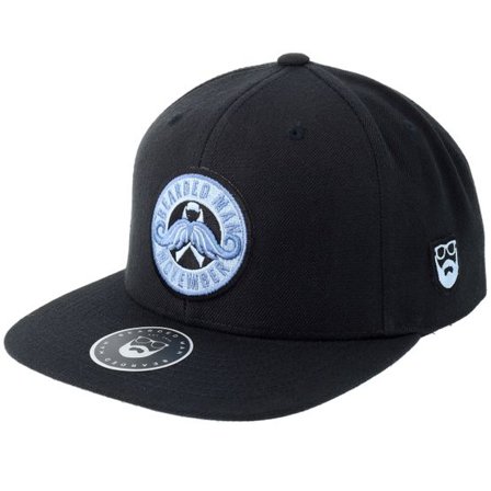 Bearded Man - Svart snapback Keps - Movember 2025 Black/Black Snapback @ Hatstore