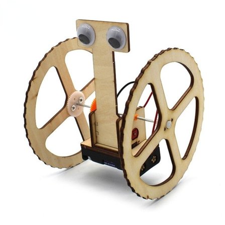 Big Eye Tohjuls Kjøretøy Barn's DIY Håndlaget Teknologi Små Produksjon Hjemmelaget Balanse Bil Robot Montering Leker