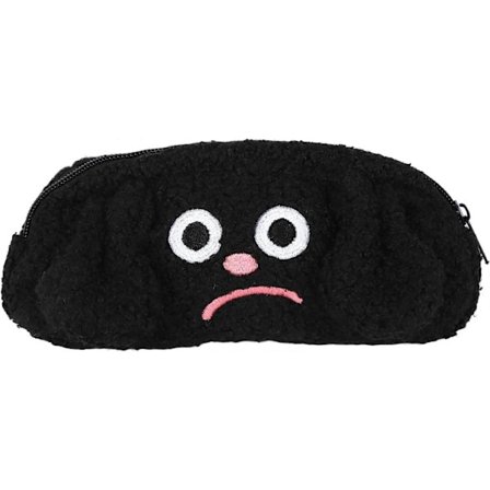 Søt hund plysj penal med glidelås, stor kapasitet, oppbevaringsveske for skrivesaker for gutter og jenter, egnet for skolekontor