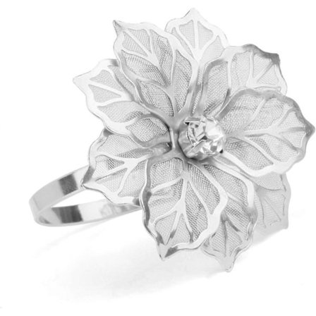 Kampagnesalg 12-pak sølvservietringe til fester, festivaler