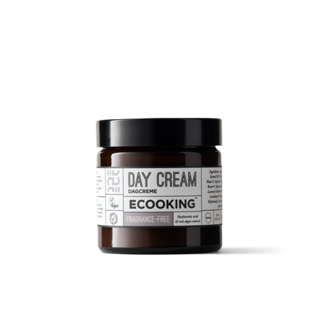 Ecooking Dagcreme Parfumefri 50 ml - Kollagenboostende med Hyaluronsyre, Mineralrige Ekstrakter