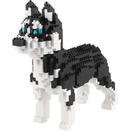 Mikro Hund Byggeklodser Kæledyr Mini Byggelegetøj Klodser, 950 Brikker Kljm-02 (husky)