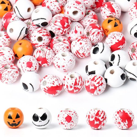 100 STK Halloween Treperler Treperler Charms Blood
