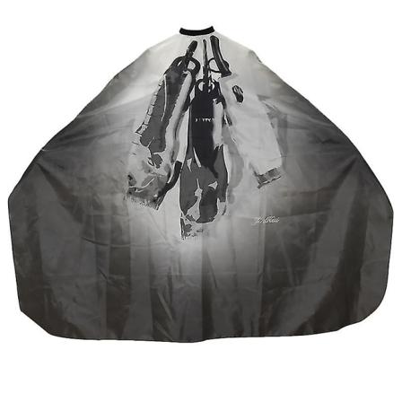 1 stk. Frisørforklæde til Hårklipning - Barberforklæde - Frisørtilbehør (grå)