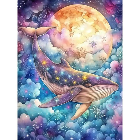 Diamantkonstsatser för vuxna nybörjare, Djur Val Vuxen Diamantmålningssatser, DIY Full Drill Round Paint by Diamonds Diamond Dot för Hem Väggdekor