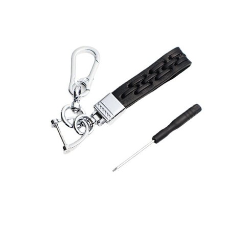 Ekte skinn nøkkelring Metall nøkkelringer Bilnøkkelringer med nøkkel