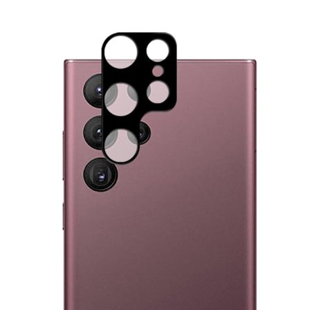 SKALO Samsung S25 Ultra 3D Kameralinse Beskyttelsesglas - Sort