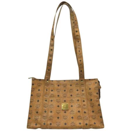 MCM Pre-owned, Pre-owned Canvas shoulder-bags Bruin, Dames, Maat:ONE Size
