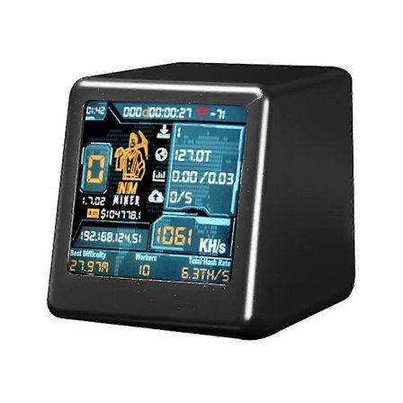 NM TV NMMiner Smart TV 1060KH/S Hashrate Nerdminer V2 ESP32 BTC SOLO Lotteri Miner & Smart Gave Hjem Desktop Ur Sort