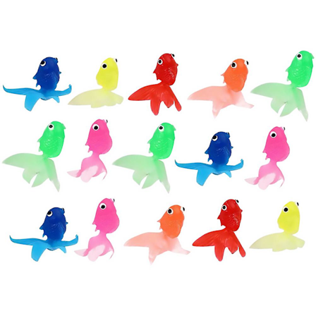 15 kunstige fisk levende guldfisk akvarium dekoration (blandede farver)