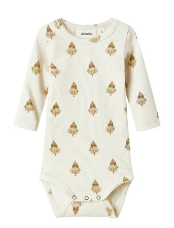 Lil'Atelier Nbflavo Ege Ls Slim Body Lil - Cream - 68