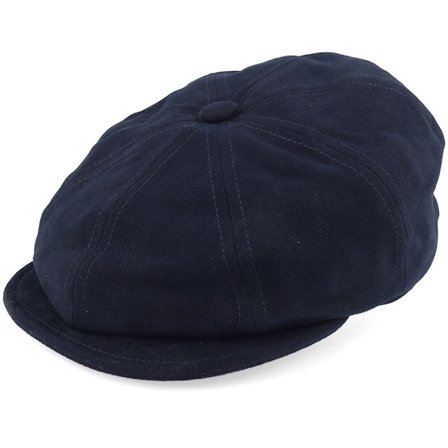 Stetson - Ble flatcap Czapka Z Daszkiem - Hatteras Soft Cotton Navy Flatcap @ Hatstore
