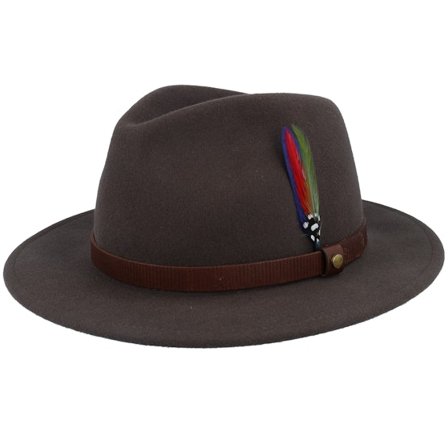 Stetson - Brown fedora Kapelusz - Tller Woolfelt Dark Brown Fedora @ Hatstore