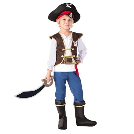 Halloween Pirat Kostume til Børn, Drengepirat Kostume Sæt, Pirat Tilbehør