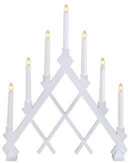 Lysestage Rut Brun Hvid