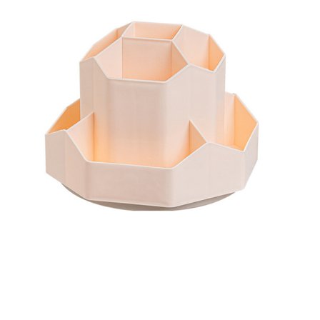 Roterande Pennhållare Skrivbordsorganisatör, Stor Kapacitet, 360° Roterande - Rosa