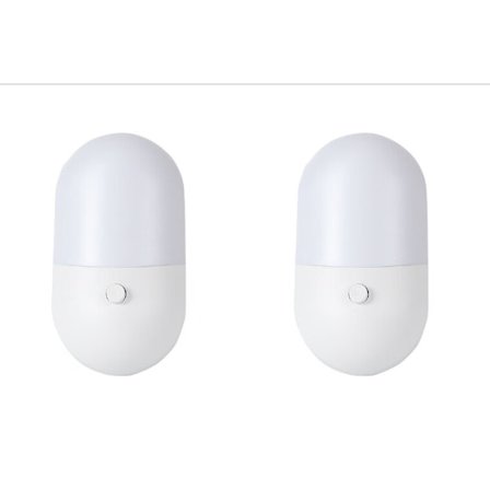 2-pack LED-nattlampor, automatisk 5-nivåers ljusstyrka nattlampa