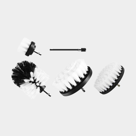 Drill brushes NOCK Skrubb, 4 brushes + extension, soft, white