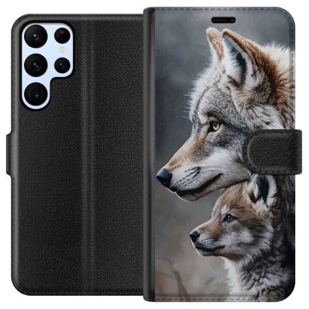 Kompatibelt Lommeboketui til Samsung Samsung Galaxy S24 Ultra Ulver Ville Wolf Dyr Mystikk