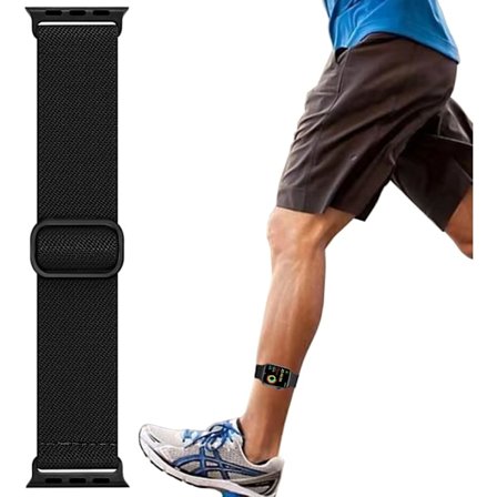 Uusin malli 2025, joustava nilkka-/olkavarsinauha, yhteensopiva Apple Watchin 49 mm, 46 mm, 45 mm, 44 mm, 42 mm, 41 mm, 40 mm ja 38 mm kanssa, 
