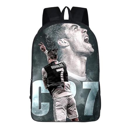 Football Star Cr7 Ryggsäck Skolväska Travel Notebook Väska Presenter för barn Studenter style 4