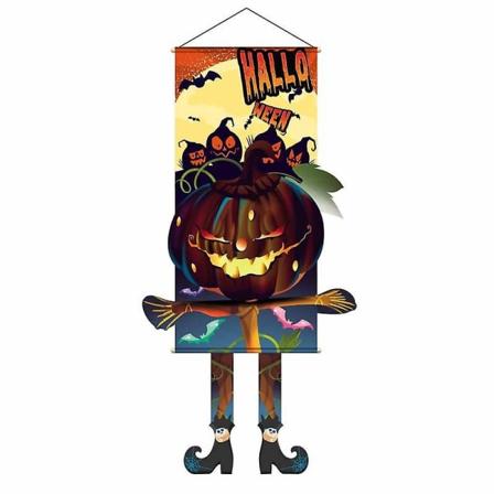 Halloween-ovi ripustettu ripustettu liput koriste tapettikyltti pelottava pelottava Halloween-juhlatarvikkeet ulkokuistille kummitustaloon A