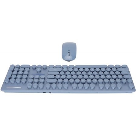 Trådløst tastatursett, BT-tilkoblet tastatur og mus for hjem, reise og kontor med justerbar DPI, lav støy (blå)