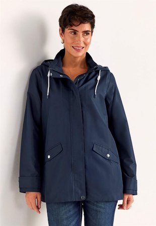 Cellbes of Sweden - Fodrad jacka med avtagbar huva - marin - för damer - 50/52