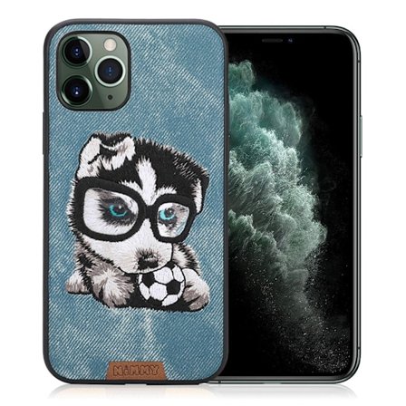 Nimmy sødt kæledyr iPhone 11 Pro Max broderet cover - Blå