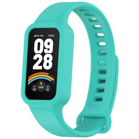 Silikonarmband för Xiaomi Smart Band 9 Active (Blågrön)