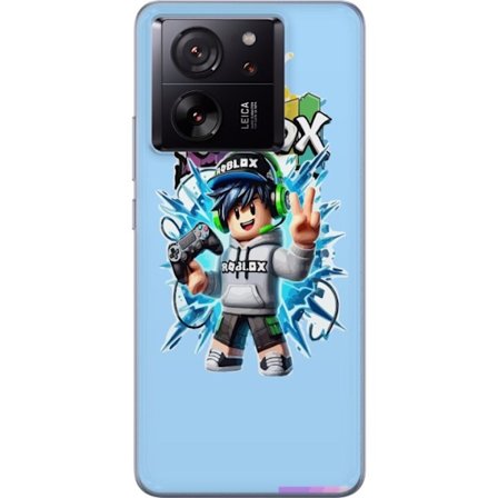 Kompatibelt Mobilskal till Xiaomi Xiaomi 13T Pro Färgstark Roblox-karaktär med handkontroll och energifylld splash art design, perfekt för barnrum