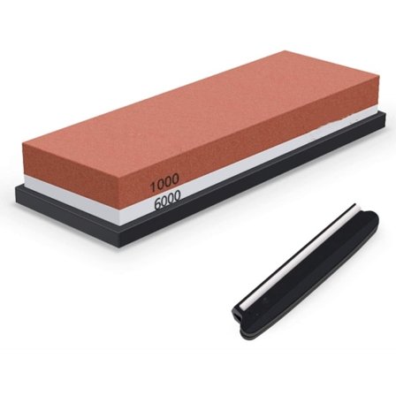 Slibesten / Brynsten knivsliber med holder og slibestøtte Rød Grit 1000/6000