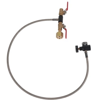 CO2 Cylinder Fyllningsadapter med Slang - Guld - 1 Styck